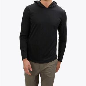 CUTS Black Long Sleeve Hooded Shirt Large